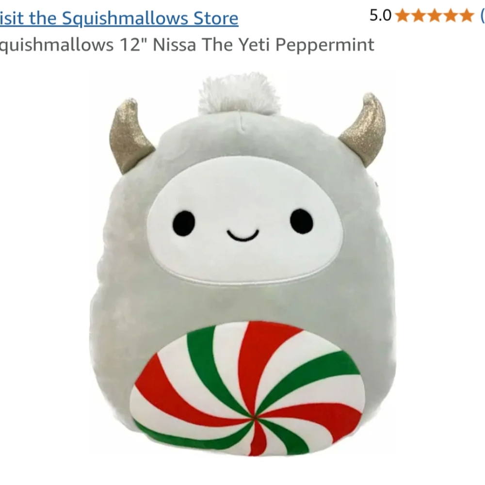 ⭐ Squishmallow Nissa the Yeti Peppermint Swirl